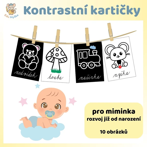 Kontrastní obrázky pro miminka