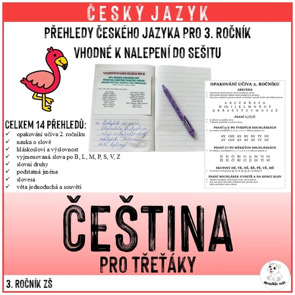 Přehledy ČJ pro třeťáky