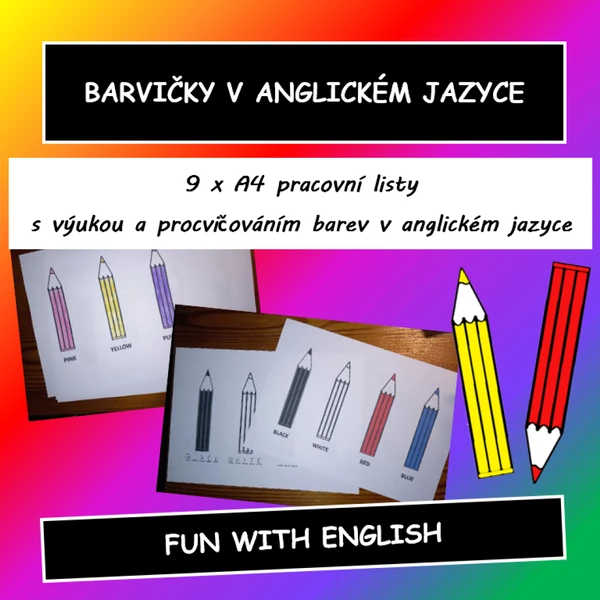 Barvičky v anglickém jazyce