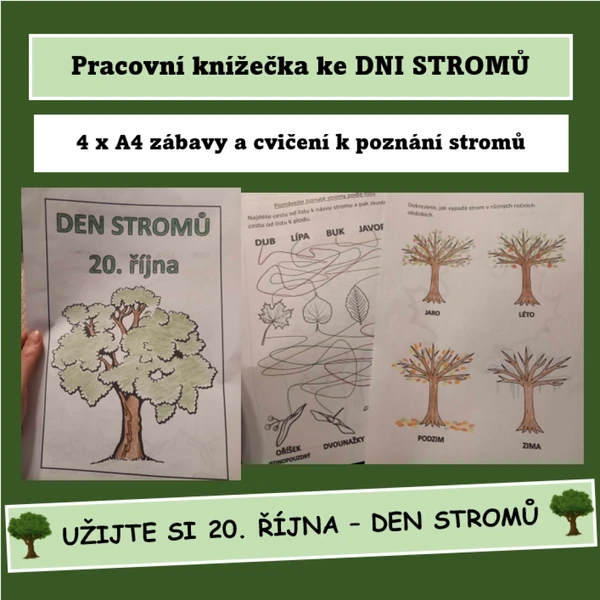 Pracovní knížečka ke dni stromů