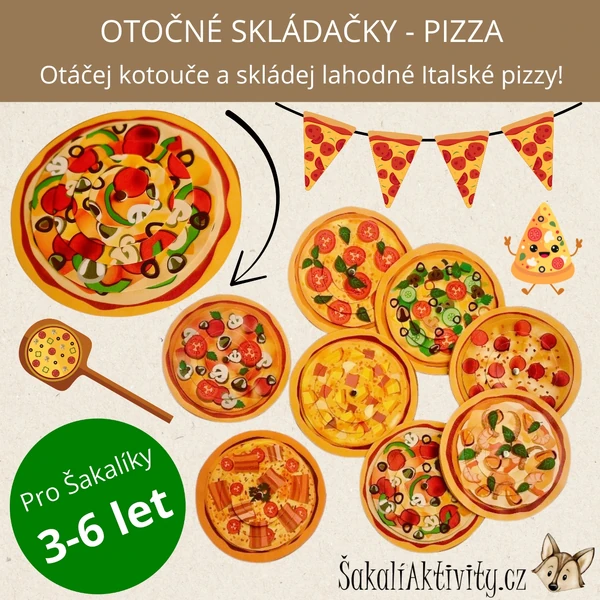  PIZZA - otočné skládačky 