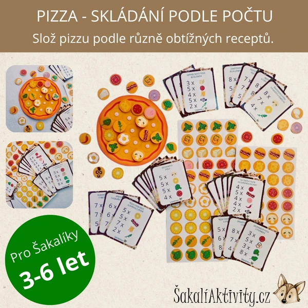  PIZZA - skládání podle počtu 