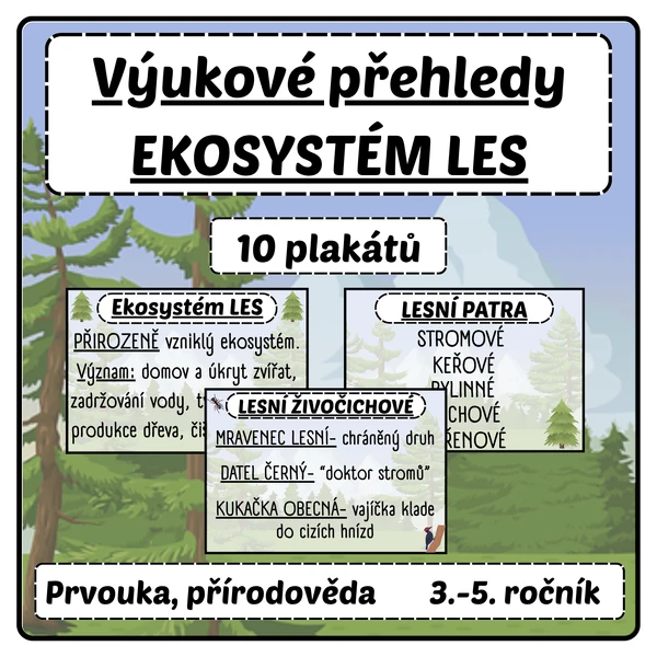 Výukové přehledy- EKOSYSTÉM LES