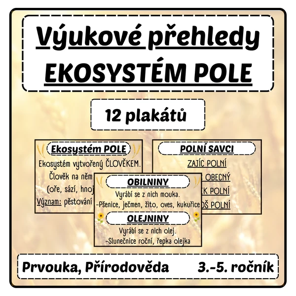 Výukové přehledy- EKOSYSTÉM POLE