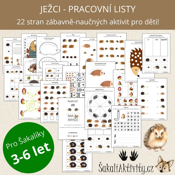 Pracovní listy/sada aktivit - JEŽCI