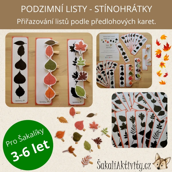  PODZIMNÍ LISTY - stínohrátky 