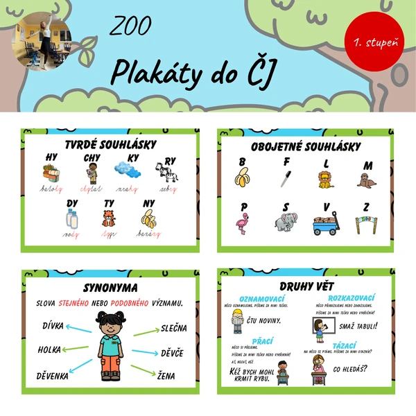 Plakáty pro český jazyk ZOO