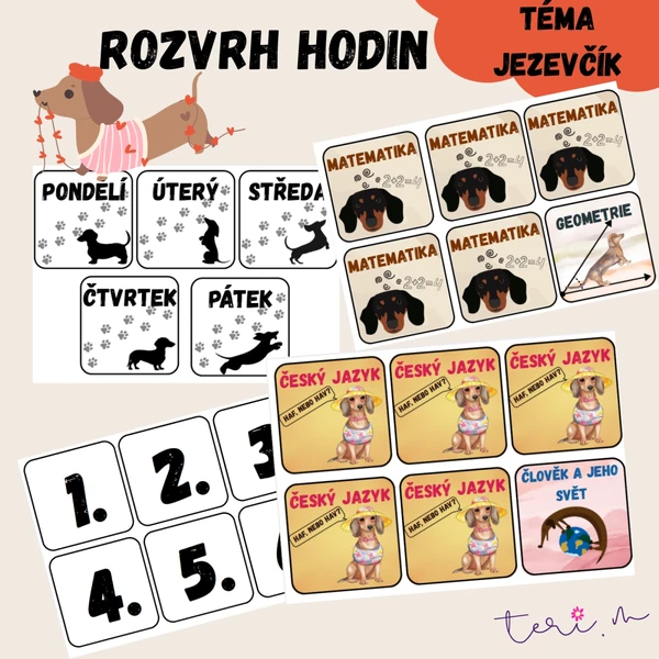 ROZVRH HODIN - téma JEZEVČÍK