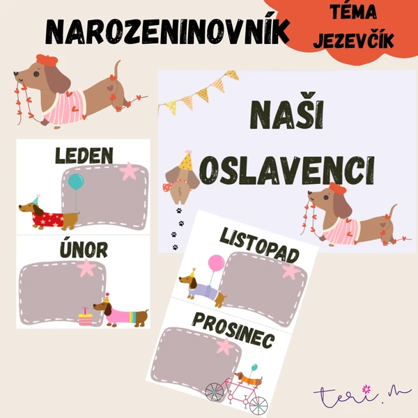 NAROZENINOVNÍK - téma JEZEVČÍK