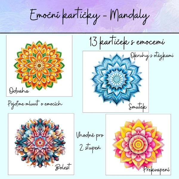 Emoční kartičky - Mandaly