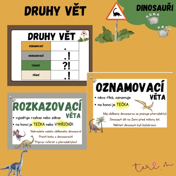 DRUHY VĚT - téma DINOSAUŘI