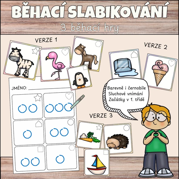 Běhací slabikování - počet slabik, délky slabik