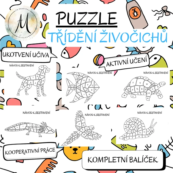 Puzzle - třídění živočichů - kompletní balíček