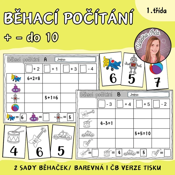 Běhací počítání + - do 10