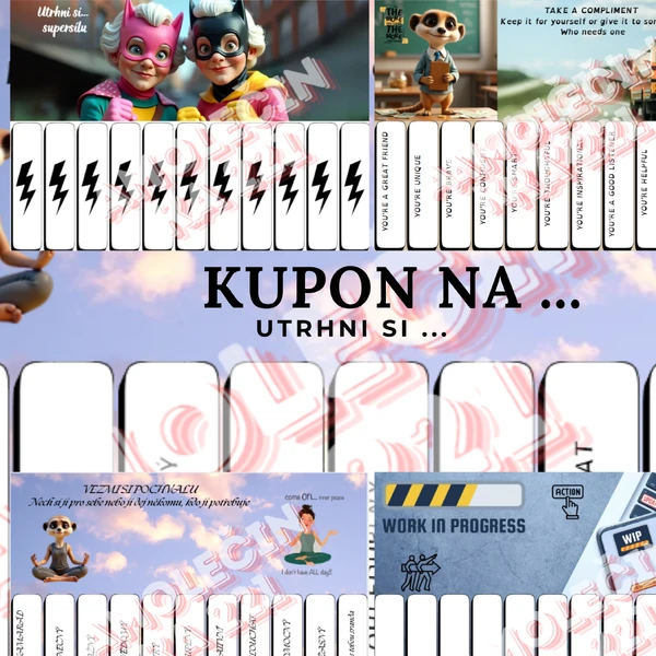 Moderní sada kuponů pro 2. stupeň - ideální pro soutěže, hry i každodenní motivaci