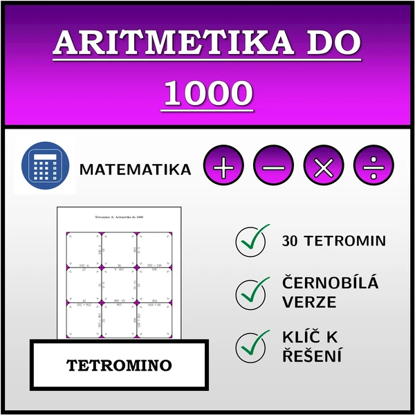 Tetromino - Aritmetika do 1000 | matematika
