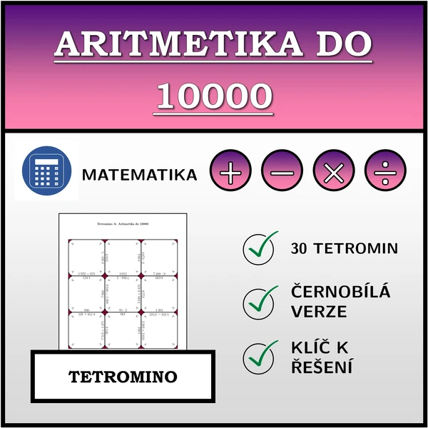 Tetromino - Aritmetika do 10000 | matematika