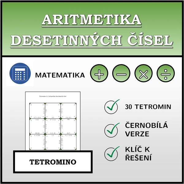 Tetromino - Aritmetika desetinných čísel | matematika