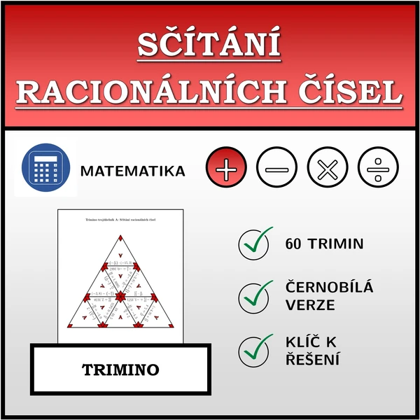 Trimino - Sčítání racionálních čísel | matematika