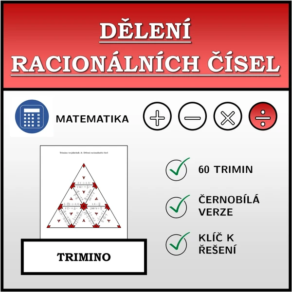 Trimino - Dělení racionálních čísel | matematika