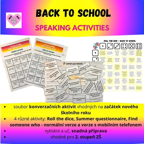Back to school - speaking activities