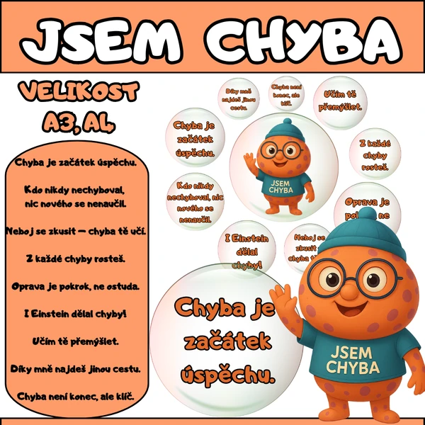 JSEM CHYBA - práce s chybou - aktivní výzdoba třídy