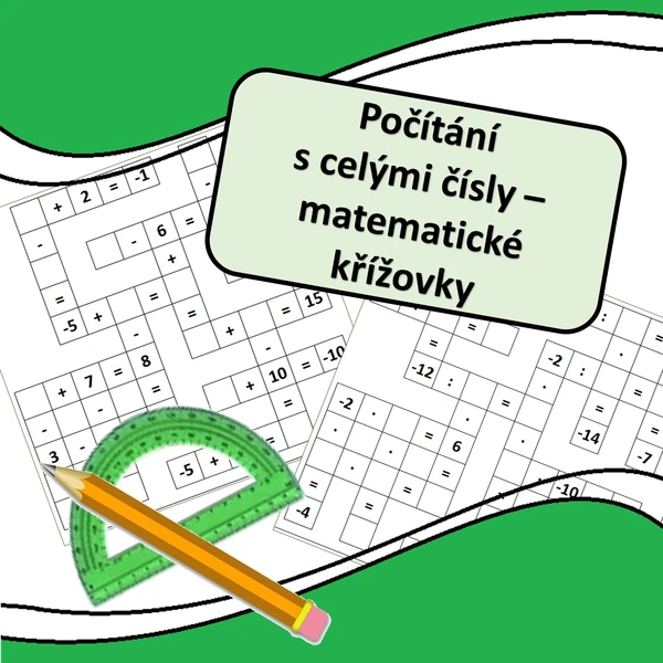 Celá čísla - matematické křížovky