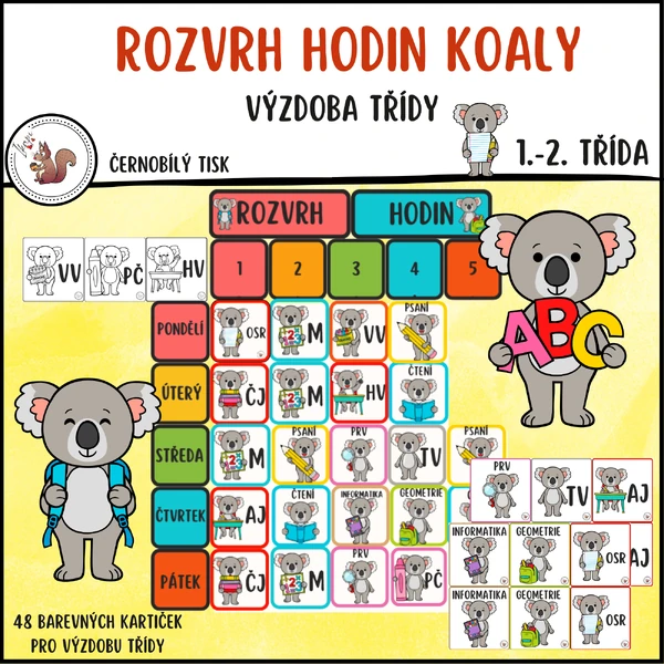Rozvrh hodin koaly