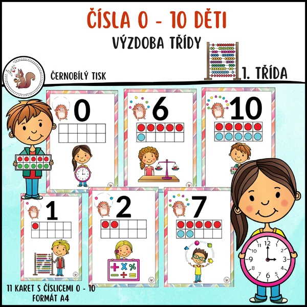 Čísla 0- 10 děti