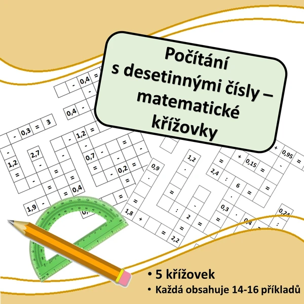 Desetinná čísla - matematické křížovky