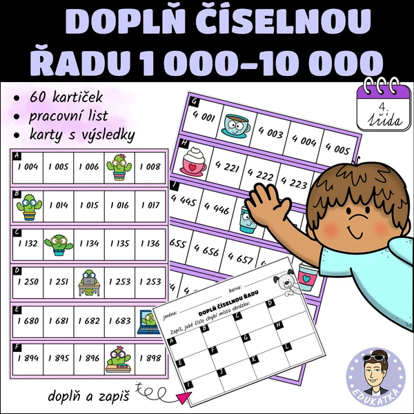 Doplň číselnou řadu 1000 - 10 000
