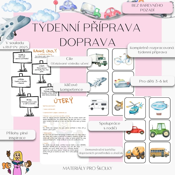 Týdenní příprava - Doprava (bez barevného pozadí)