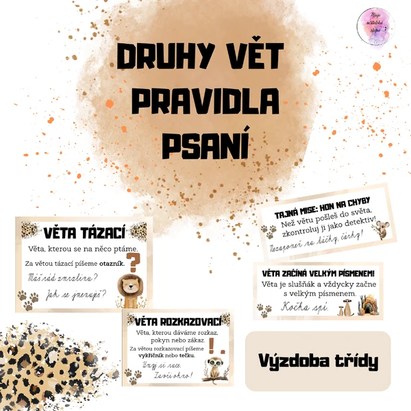 Druhy vět & pravidla psaní