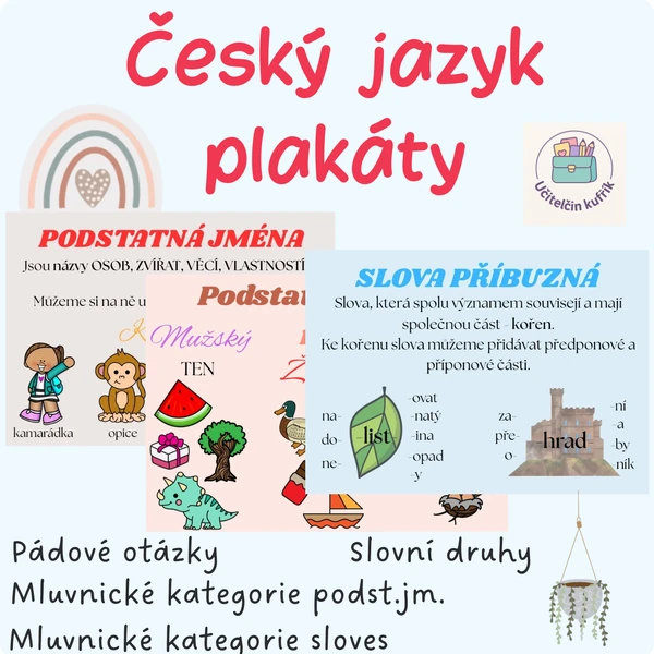 Výukové plakáty - český jazyk 