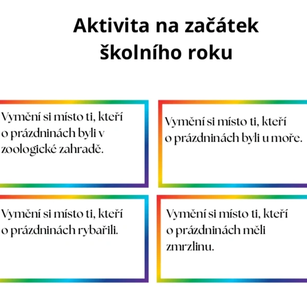 Aktivita na začátek školního roku