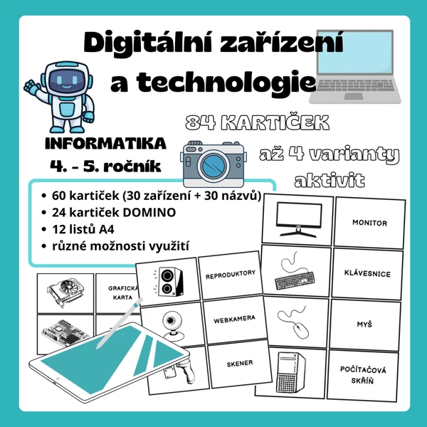Digitální zařízení - až 4 varianty aktivit