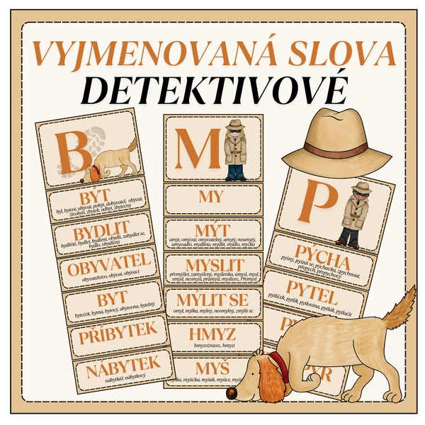 Vyjmenovaná slova - DETEKTIVOVÉ