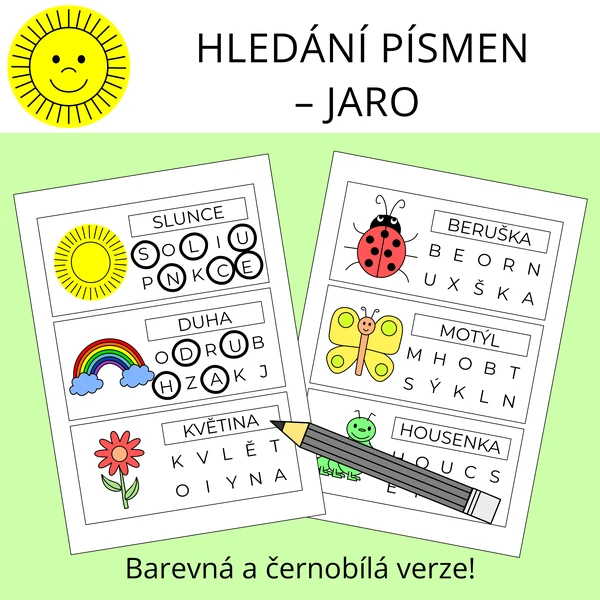 HLEDÁNÍ PÍSMEN - JARO