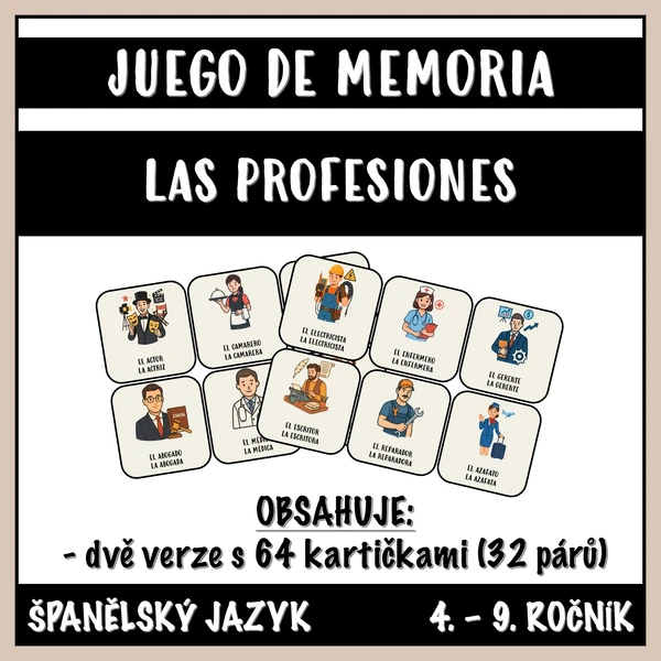 Juego de Memoria - Las Profesiones
