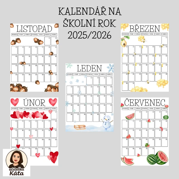 KALENDÁŘ NA ŠKOLNÍ ROK 2025/2026