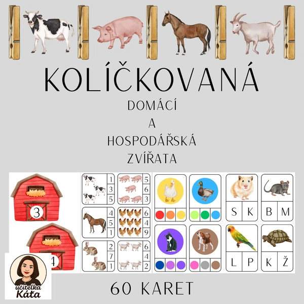 KOLÍČKOVANÁ DOMÁCÍ A HOSPODÁŘSKÁ ZVÍŘATA