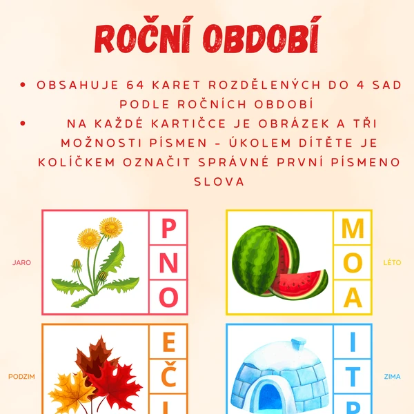 Kolíčkování - všechna roční období