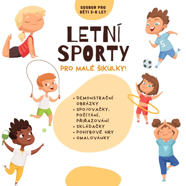 Letní sporty - materiál do MŠ