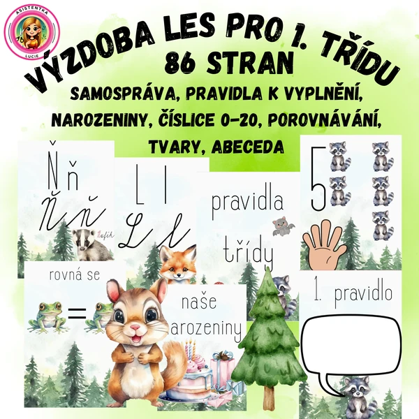 výzdoba les pro 1. třídu