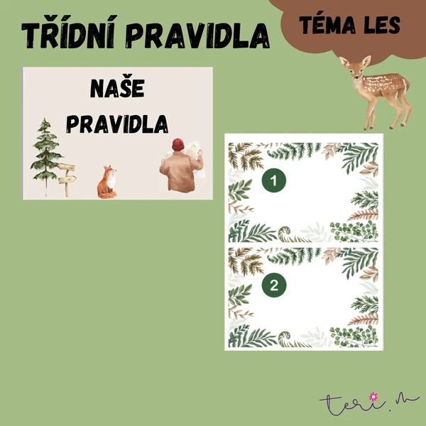TŘÍDNÍ PRAVIDLA - téma LES