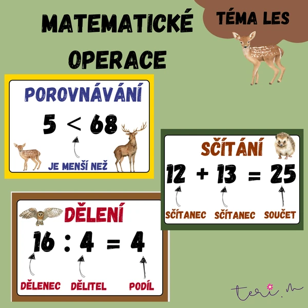 MATEMATICKÉ OPERACE - téma LES