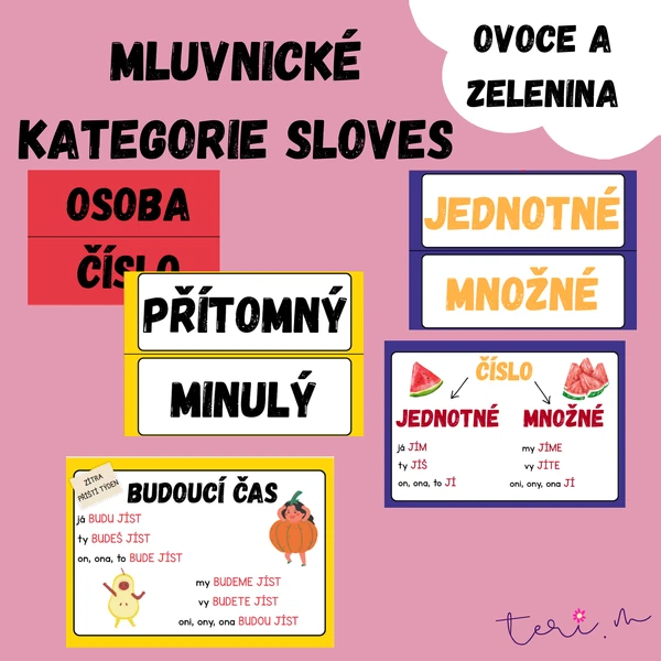 MLUVNICKÉ KATEGORIE SLOVES - téma OVOCE A ZELENINA