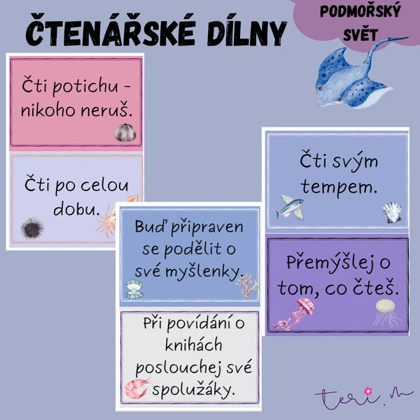 PRAVIDLA ČTENÁŘSKÁ DÍLNA - téma PODMOŘSKÝ SVĚT