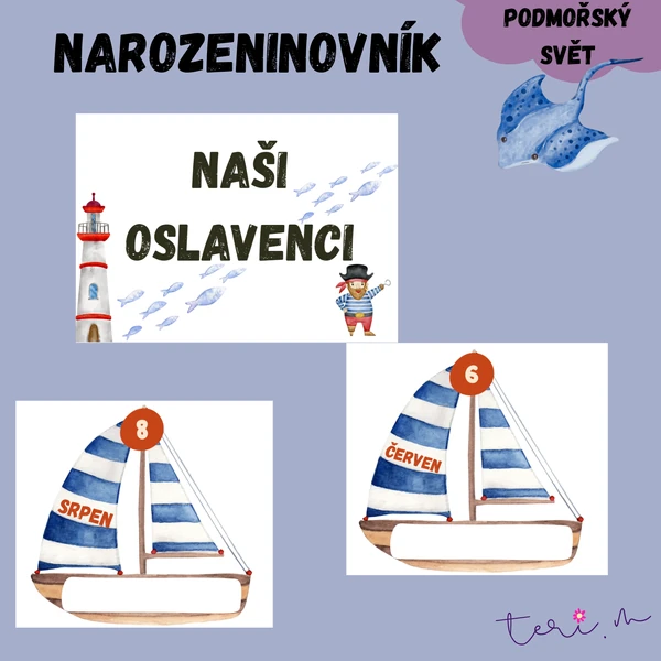 NAROZENINOVNÍK - téma PODMOŘSKÝ SVĚT