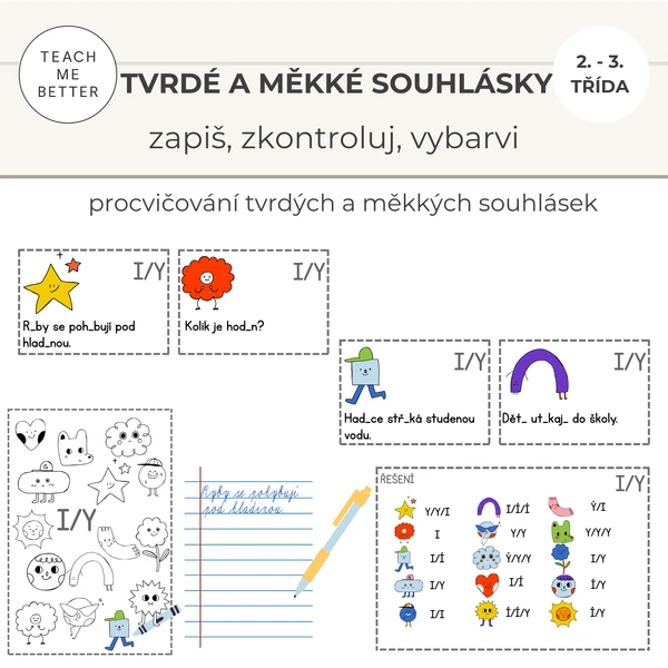 Tvrdé a měkké souhlásky - pohybové aktivity